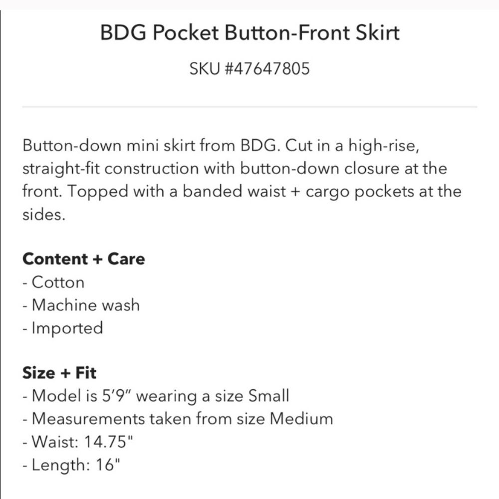 Urban Outfitters BDG Green Button Front Mini Skirt - Picture 3 of 9